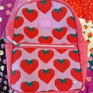 STATE Kids Backpack with Strawberry Design - Pink and Red